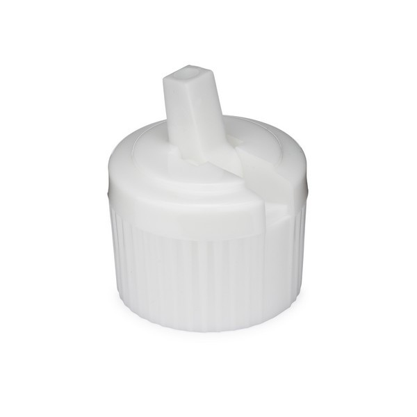 20-410 White PP Plastic Land Seal Pivot Spout Caps - LT122