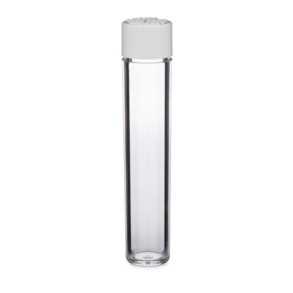 16 mm Clear PS Plastic Child-Resistant Capable Vials - 2816B01CLR