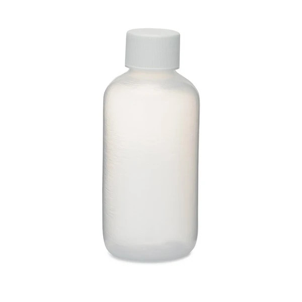 4 oz Natural LDPE Plastic Boston Round Bottles (White PP Cap) - 35005