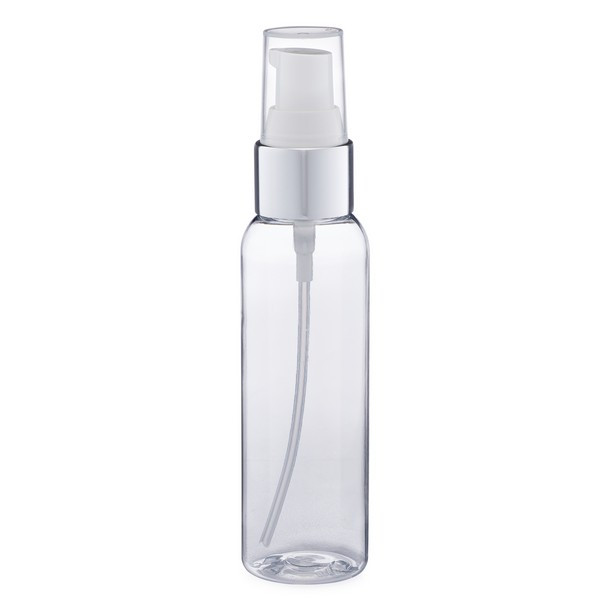 2 oz Clear PET Bullet Bottle &amp; Silver Treatment Pump - PR2TPS