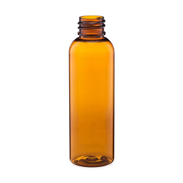 2 oz Amber PET Plastic Bullet Bottle (Cap Not Included) - YP-AB2