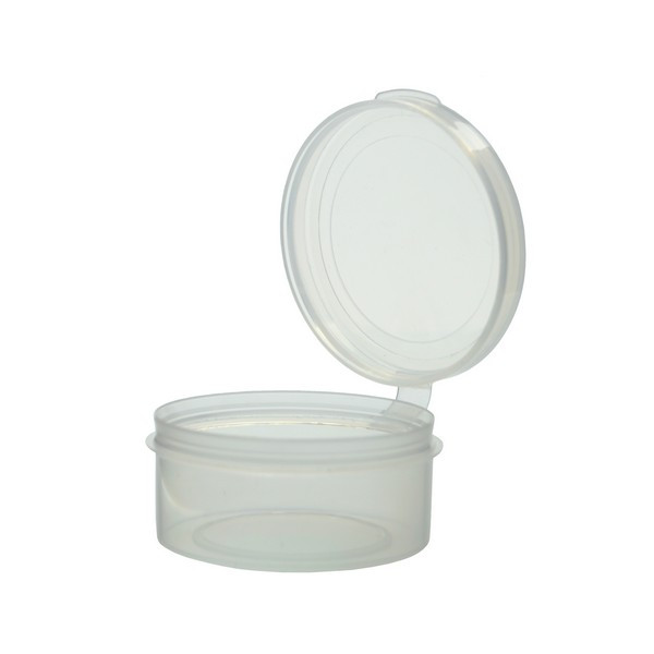1 oz Clear PP Plastic Attached Lid Containers (Clear Attached Cap) - 2924B19CLR