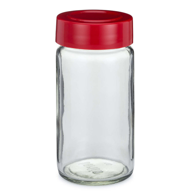 4 oz Clear Glass Paragon Spice Jars (Red PP Cap) - 5023B31RED