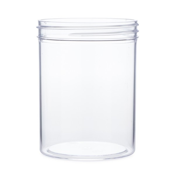 8 oz Clear PS Plastic Straight Sided Jars (Cap Not Included) - 28011A-B