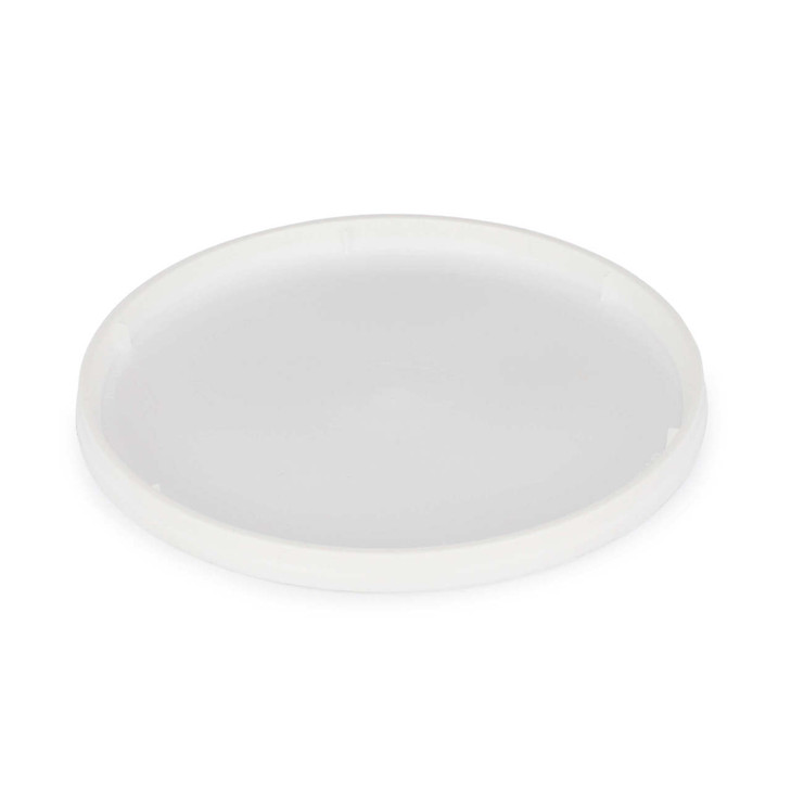 4.8" White PP Plastic Round Tamper-Evident Snap-Lock Lids - 2332C01