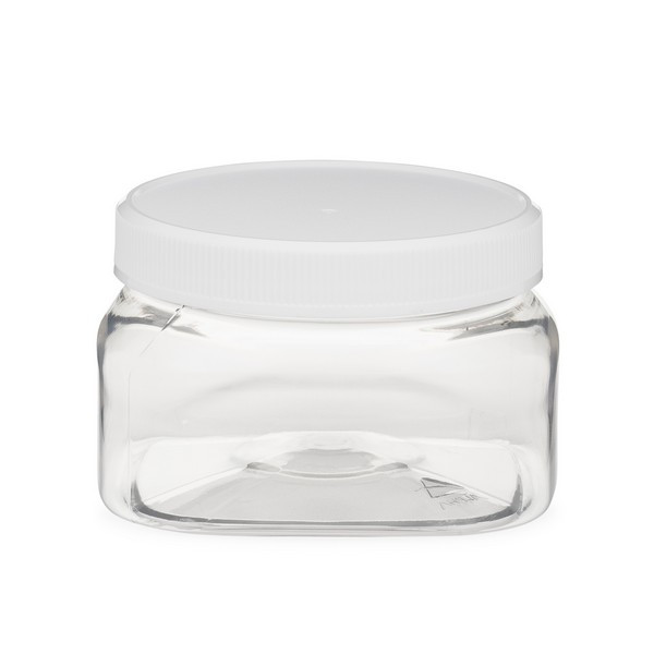 6 oz Clear PET Plastic Square Designer Jars - 2846B03CLR