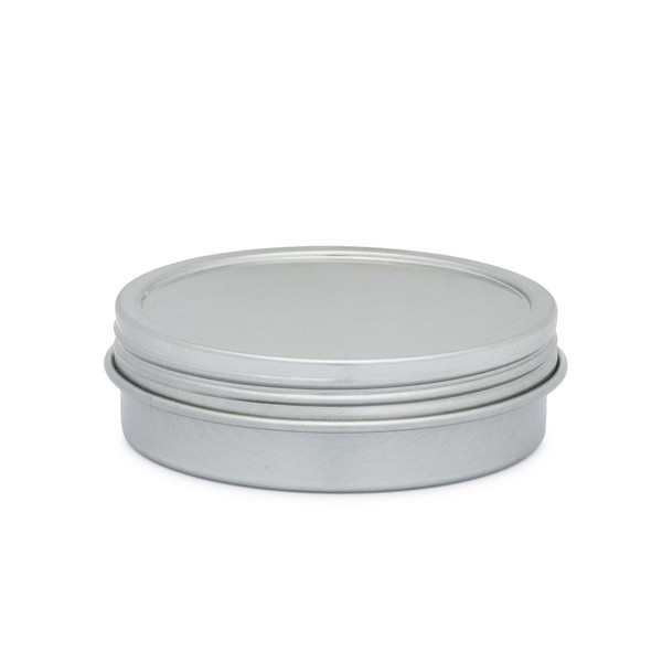 2 oz Silver Seamless Screw Top Tins - 6218T08