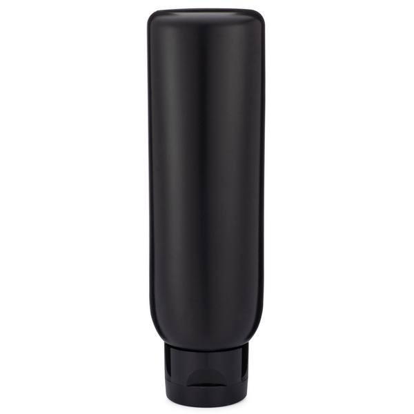 6 oz Black MDPE Plastic Tottle Tubes (Black Flip Top Cap) - 2122B10BLK
