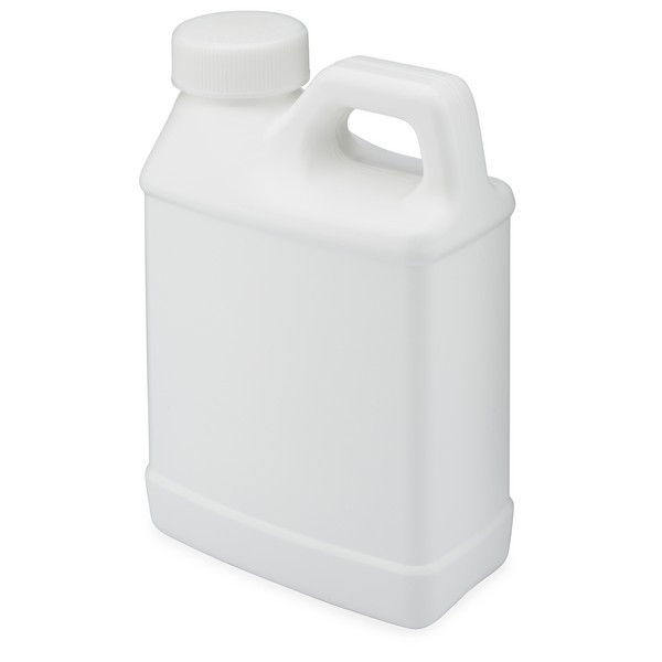 8 oz White HDPE Plastic F-Style Bottles - 31008