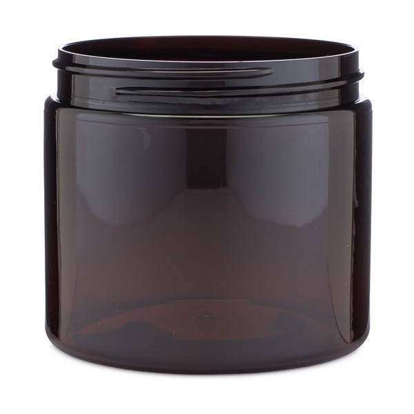 16 oz Amber PET Straight Sided Jars (Cap Not Included) - 2852B13-BABR