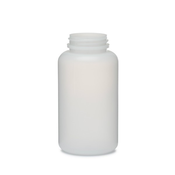 10 oz Natural HDPE Plastic Wide Mouth Packer Bottles (Cap Not Included) - 36010-B