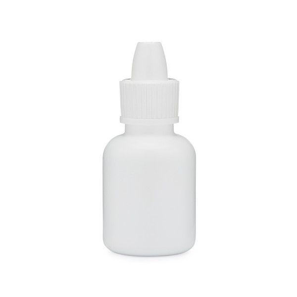 0.33 oz White LDPE Plastic Dropper Bottles (Dropper Fitment &amp; White Cap) - 1201B05WHT