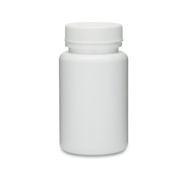 3 oz White HDPE Wide Mouth Packer Bottles (White Screw Top Cap) - 36103