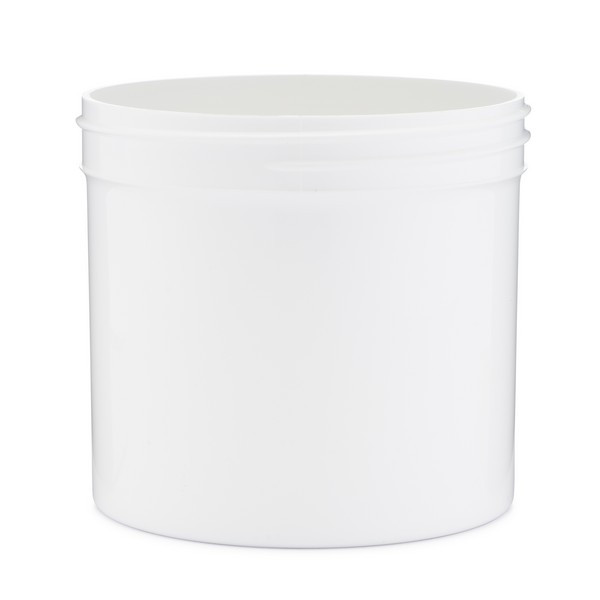 12 oz White PP Plastic Straight Sided Jars (Short) - 2811B17-BWHT