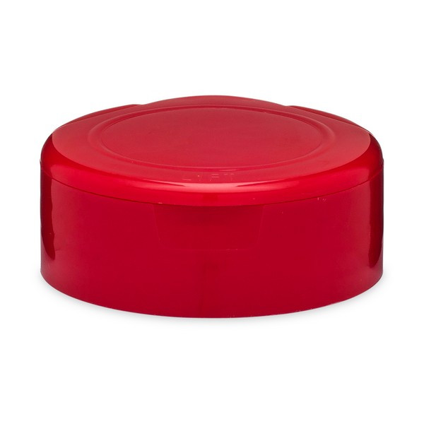 48-485 Red PP Plastic Flip &amp; Sift Spice Caps - 2113C07RED