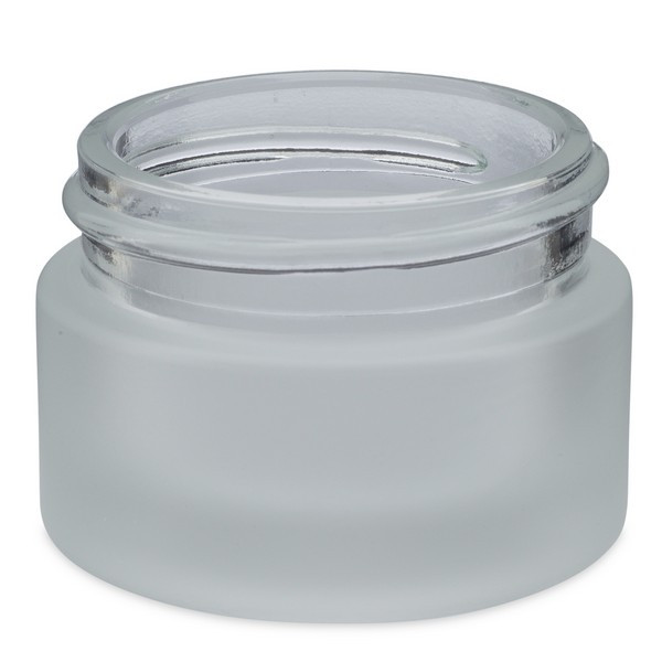 0.5 oz Frosted Glass Thick Base Jars (Cap Not Included) - 5298B21-B
