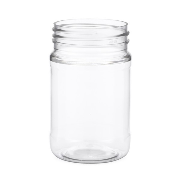 6 oz Clear PET Plastic General Purpose Jars (Caps Not Included) - 34306-B