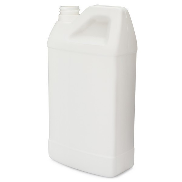 32 oz White HDPE Plastic Fluorinated Barrier F-Style Bottle - 4557B23-B