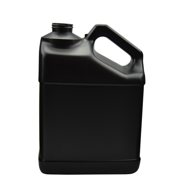 1 gal Black HDPE Plastic Slant Handle F-Style Containers (Cap Not Included) - 3132B88-B