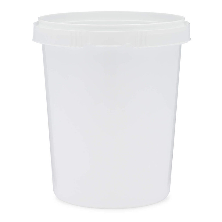 32 oz White PP Plastic Round Snap-Lock Containers - 2332T07-B
