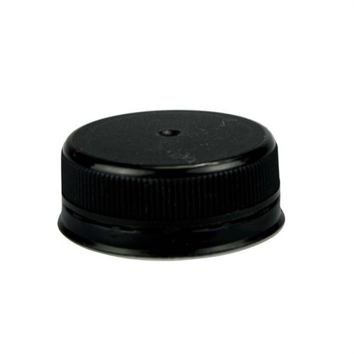 38 mm Black LDPE Plastic Tamper-Evident Snap Screw Caps - 3800C21BLK