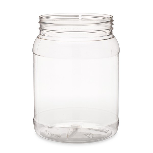 64 oz Clear PET Plastic Wide Mouth Jars (Caps Not Included) - 34365-B