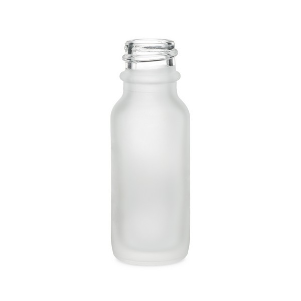 0.5 oz Frosted Glass Boston Round Bottle - Bulk Pallet - 4700B01BULFRST