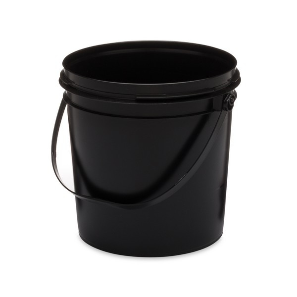 1 gal Black HDPE Plastic Open Head Buckets (Lid Not Included) - 1141T53-B