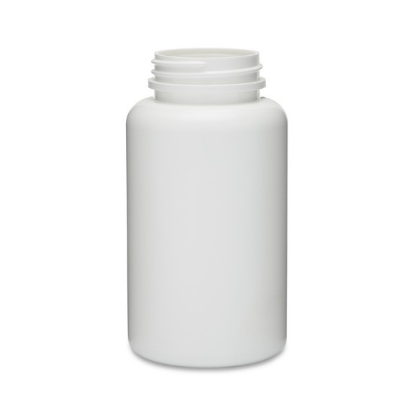 8.5 oz White HDPE Plastic Wide Mouth Packer Bottles (Cap Not Included) - 36108-B