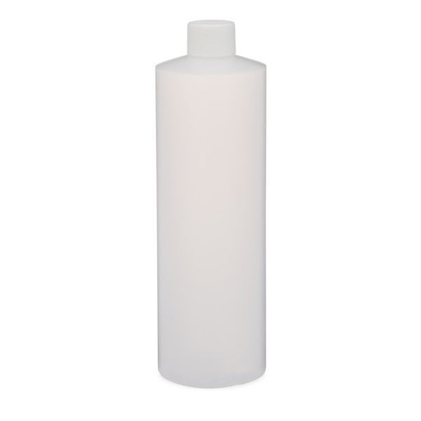 16 oz Natural HDPE Plastic Cylinder Bottles - 3560B21NAT