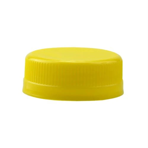 38 mm Yellow HDPE Tamper-Evident Cap (Unlined) - 3801C01YLW