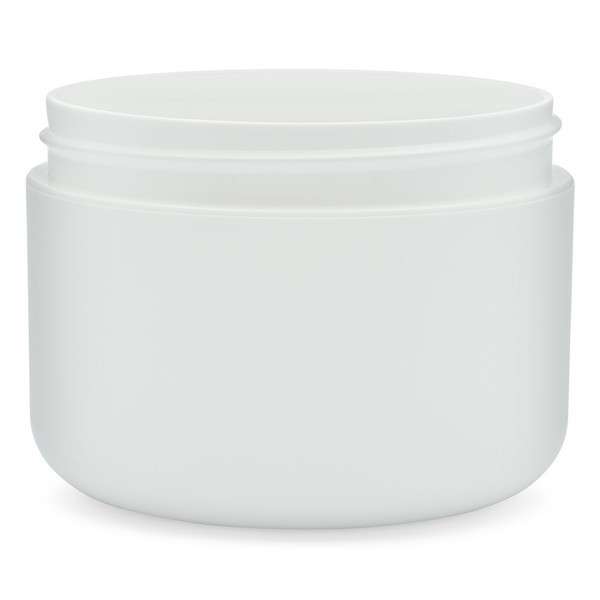 8 oz White PP-PS Plastic Double Wall Jars - 24008-B