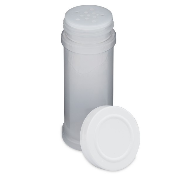 5.5 oz Natural PP Plastic Spice Jars (White Cap) - 2302B08WHT