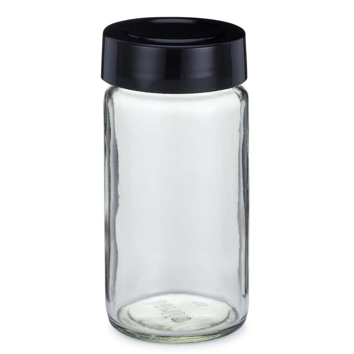 4 oz Clear Glass Paragon Spice Jars (Black PP Cap) - 5023B31BLK
