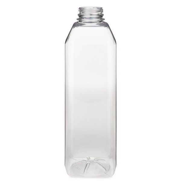 32 oz Clear PET Square Beverage Bottles - 3497B03-B