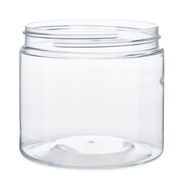 16 oz Clear PET Plastic Straight Sided Jars (Cap Not Included) - 2852B13-BCLR