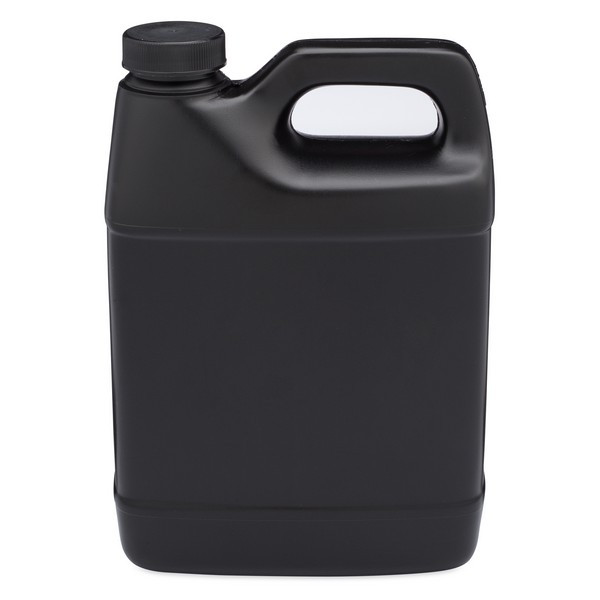 32 oz Black HDPE Plastic F-Style Containers - 3132B84