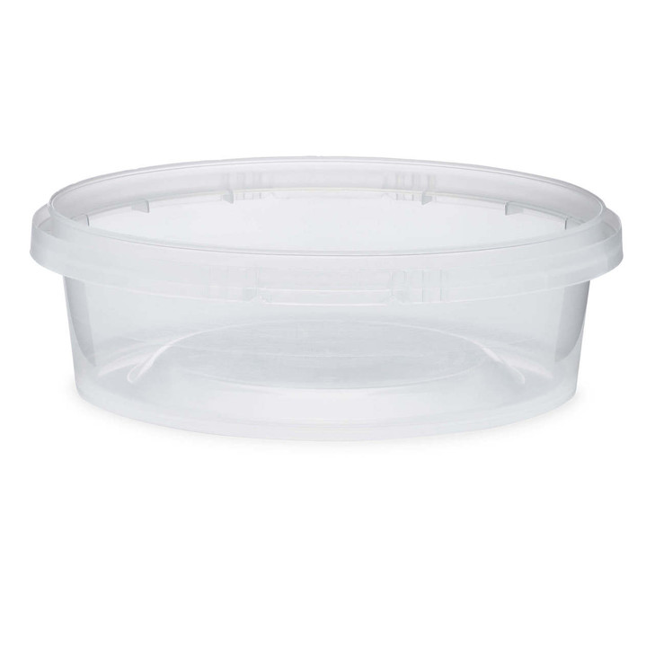 8 oz Clear PP Plastic Round Snap-Lock Containers - 2332T11-B
