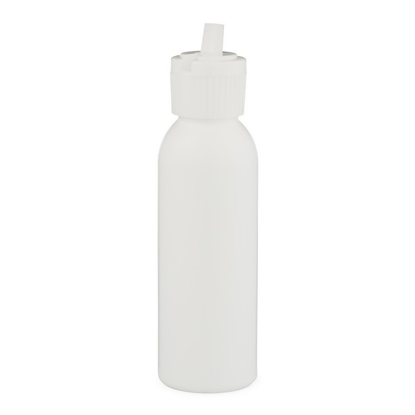 2 oz White HDPE Plastic Bullet Bottle (White Flip-Top Cap) - WP2