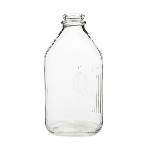 64 oz Clear Glass Milk Bottles (Cap Not Included) - 3800B13-B