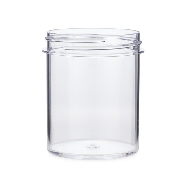 4 oz Clear PS Plastic Straight Sided Jars (Cap Not Included) - 28005A-B