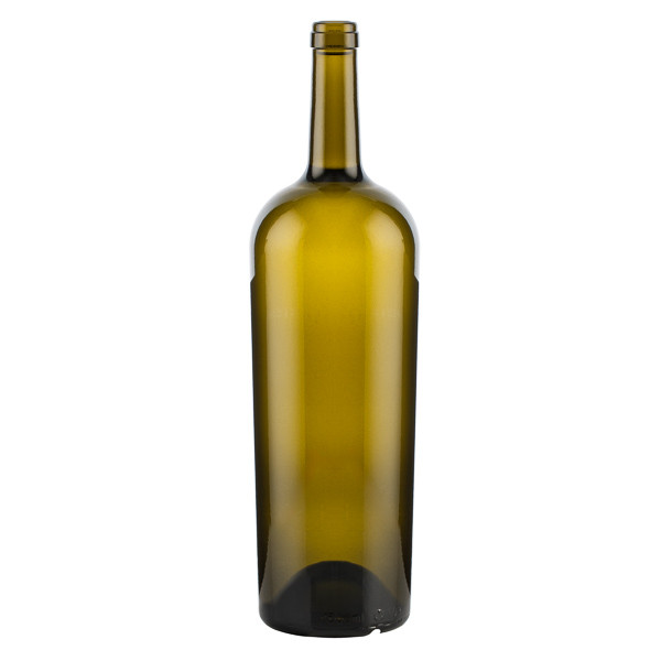1.5 L French Green Claret Glass Magnum Wine Bottle, Cork Finish - 316976-K