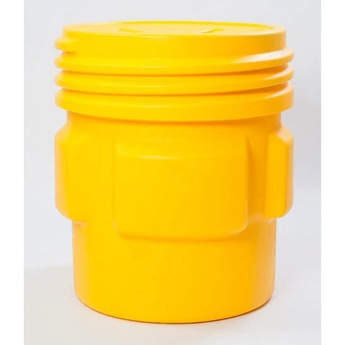Eagle 65 gal Yellow HDPE Plastic UN Rated Overpack Drums (Screw Top Lid) - 1661WO