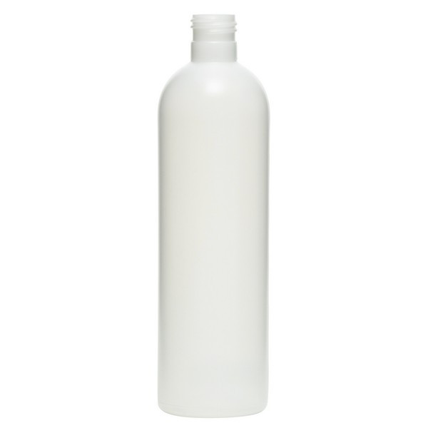 4 oz White HDPE Plastic Narrow Mouth Bullet Bottles (Cap Not Included) - 3572B05-BWHT