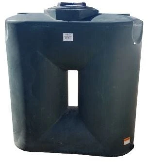 Norwesco 400 gallon dark green doorway water storage tank, N-44361 (66" L x 29" W x 70" H)