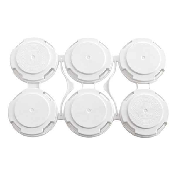 PakTech 6-Pack White Recycled HDPE Plastic Can Carrier - 288756-B