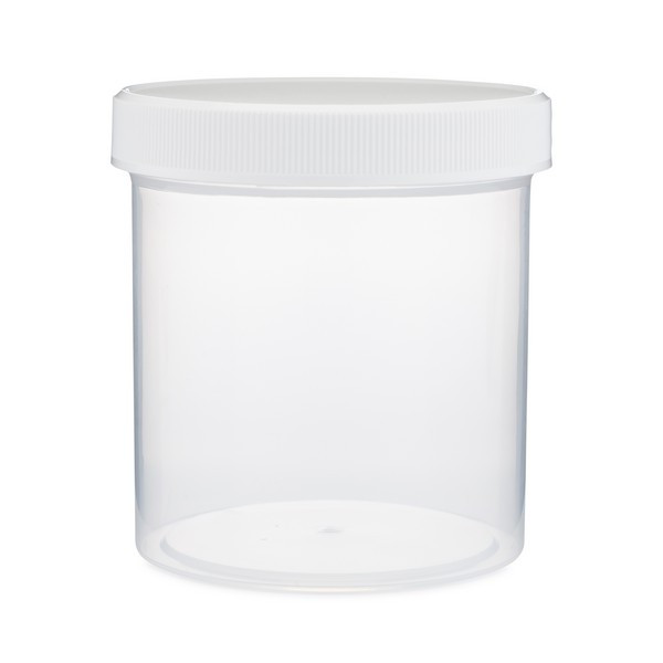 16 oz Natural PP Plastic Straight Sided Jars (Tall) - 2811B19NAT