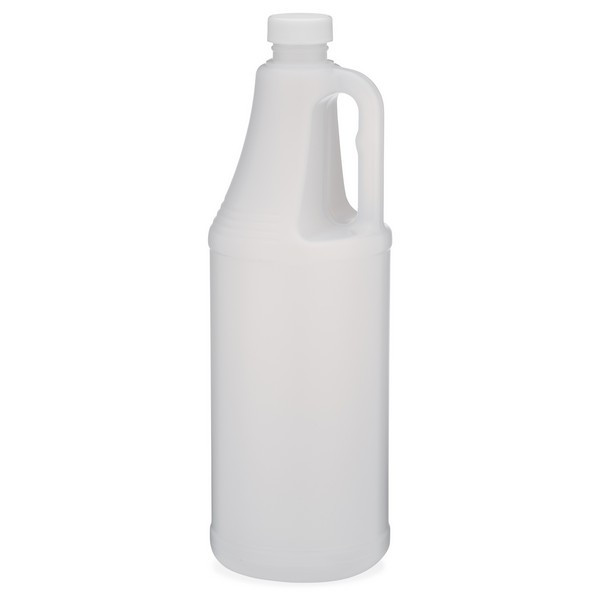 32 oz Natural HDPE Industrial Round Grab-N-Go Jugs - 3003B02NAT