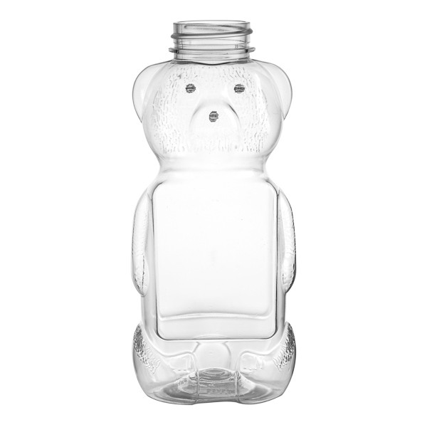 17 oz Clear PET Plastic Honey Bear Bottles (Cap Not Included) - 324050