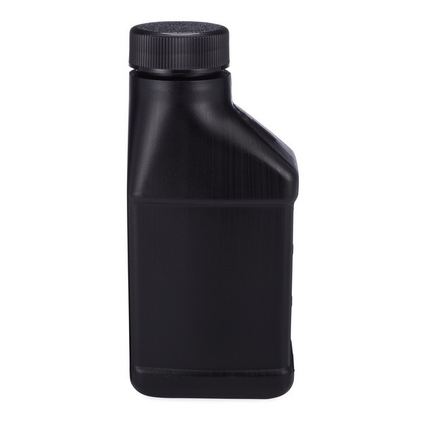 4 oz Black HDPE Plastic EZ-Pour Graduated Bottles (Black Screw Top Cap) - 4603B29